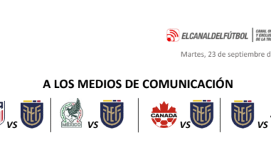Partidos precompetitivos Ecuador – Condiciones para transmisión (Derechos)